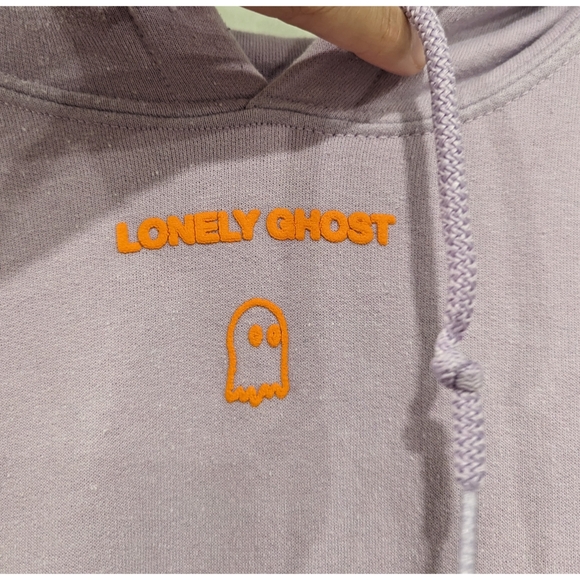 Lonely Ghost Text Me When You Get Home Lavender and Orange Hoodie Sweatshirt XL - Picture 5 of 9